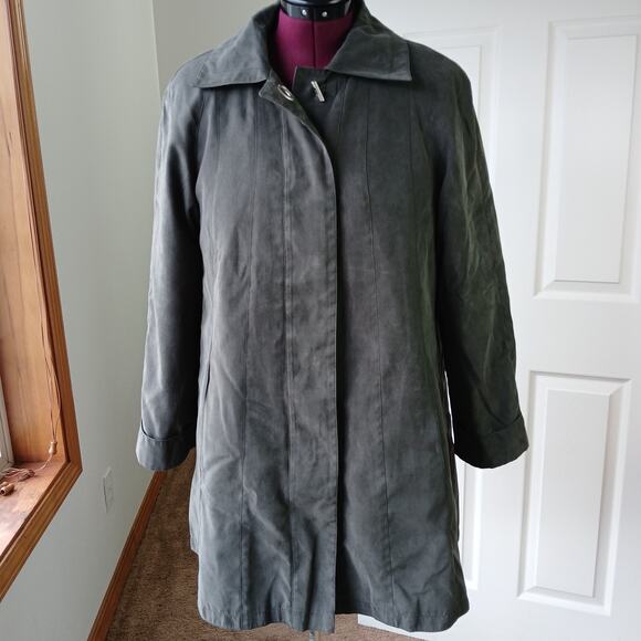 Fleet Street Flared Overcoat sz 6 removable liner hidden buttons vintage jacket - Picture 5 of 16